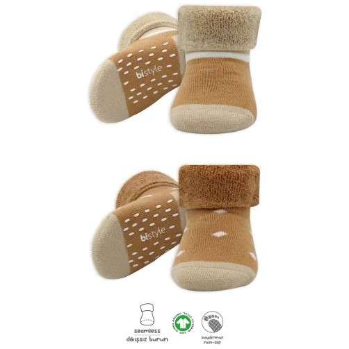 BISTYLE ČARAPE TERMO NON-SLIP 2KOM 10502 24-36 MUSTARD