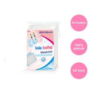 LO&LA BABY PAMUČNE BLAZINICE ZA DJECU 50+10KOM